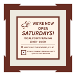 opening saturday square in frame with border